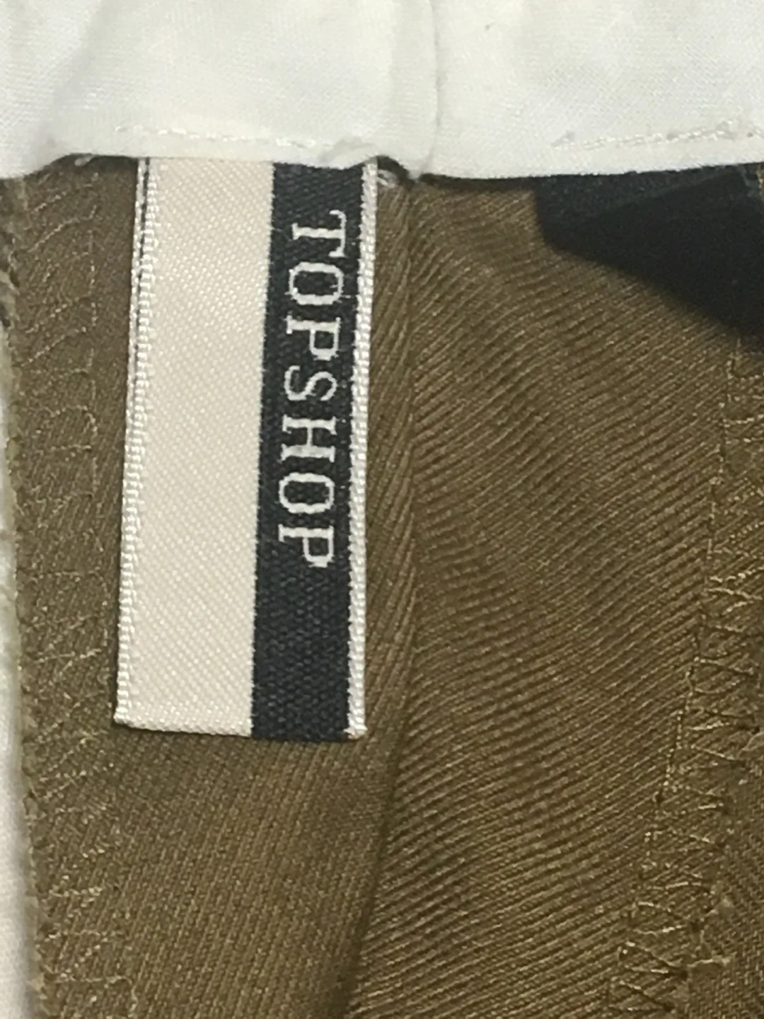 🏒 Topshop Womens Olive Green Dress Pants Front Tapered Small image indicator(3)