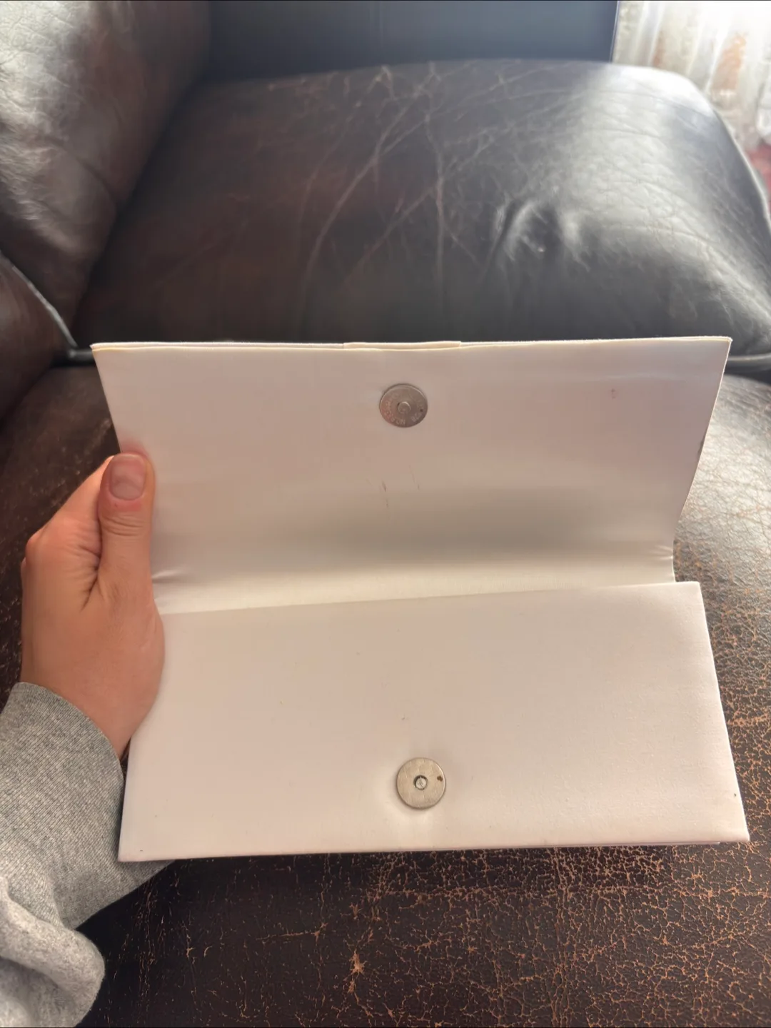 White Rhinestone Clutch Evening Bag image indicator(2)