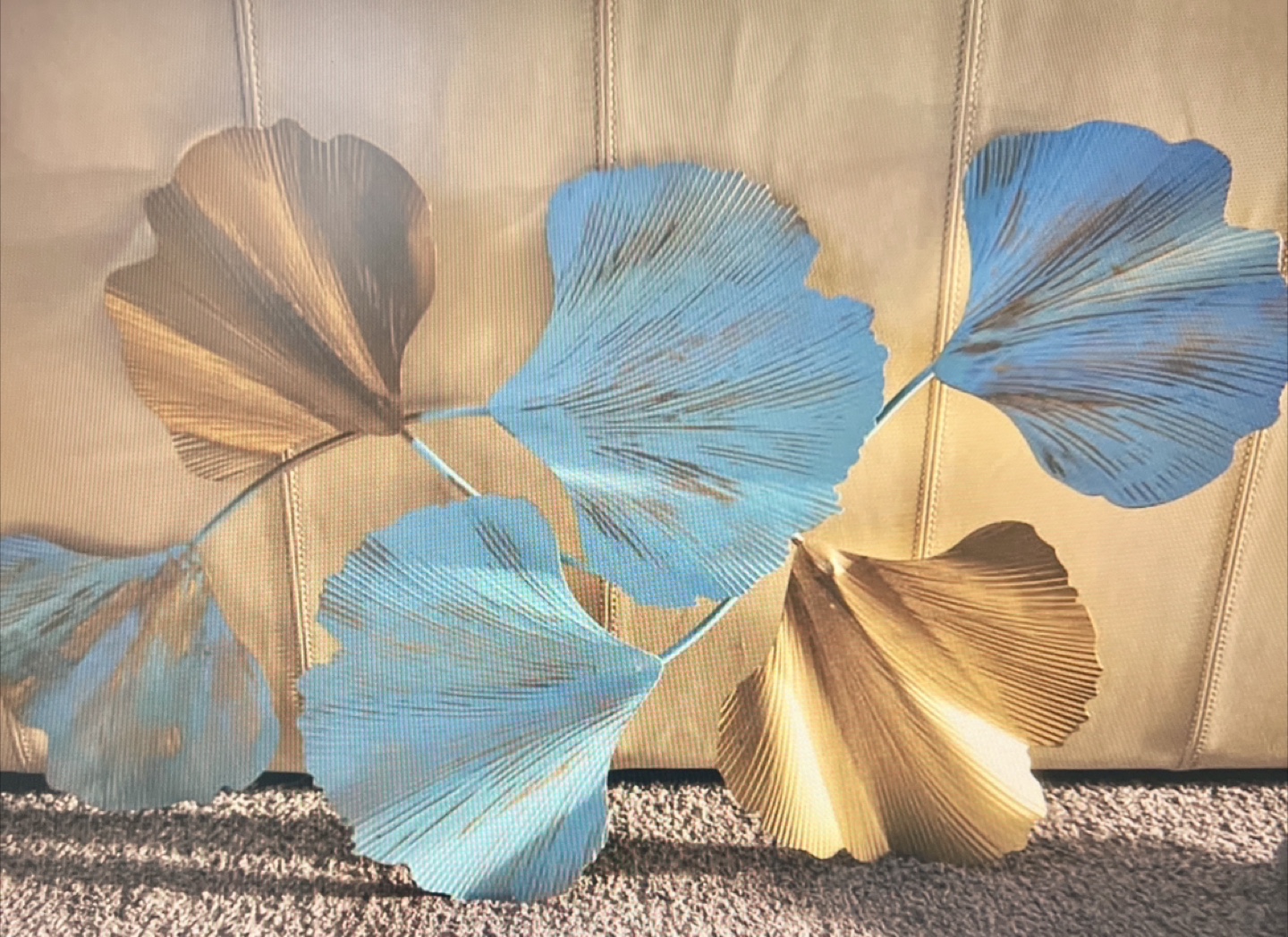 Metal Ginkgo Leaf Wall Decor