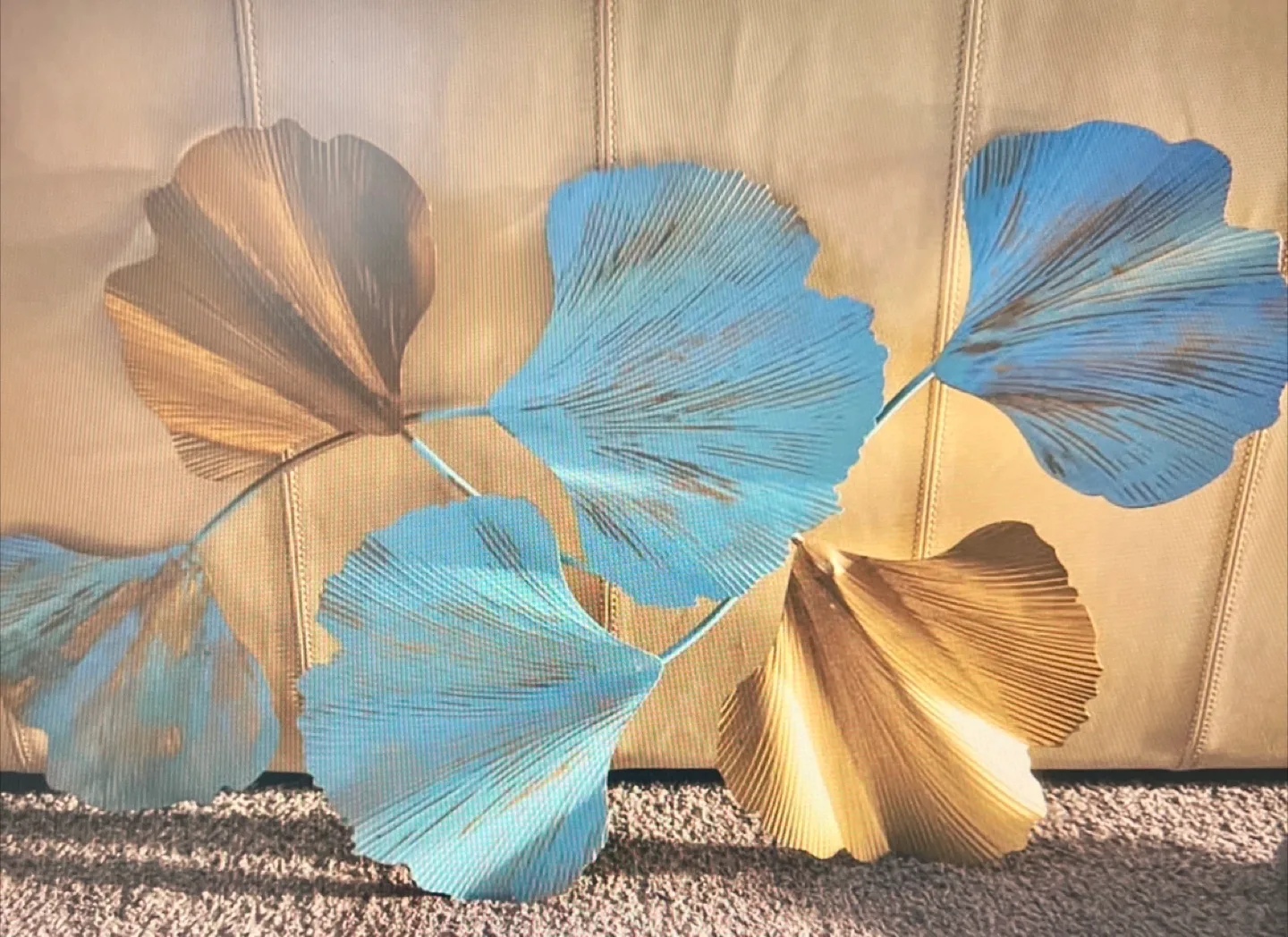 Metal Ginkgo Leaf Wall Decor