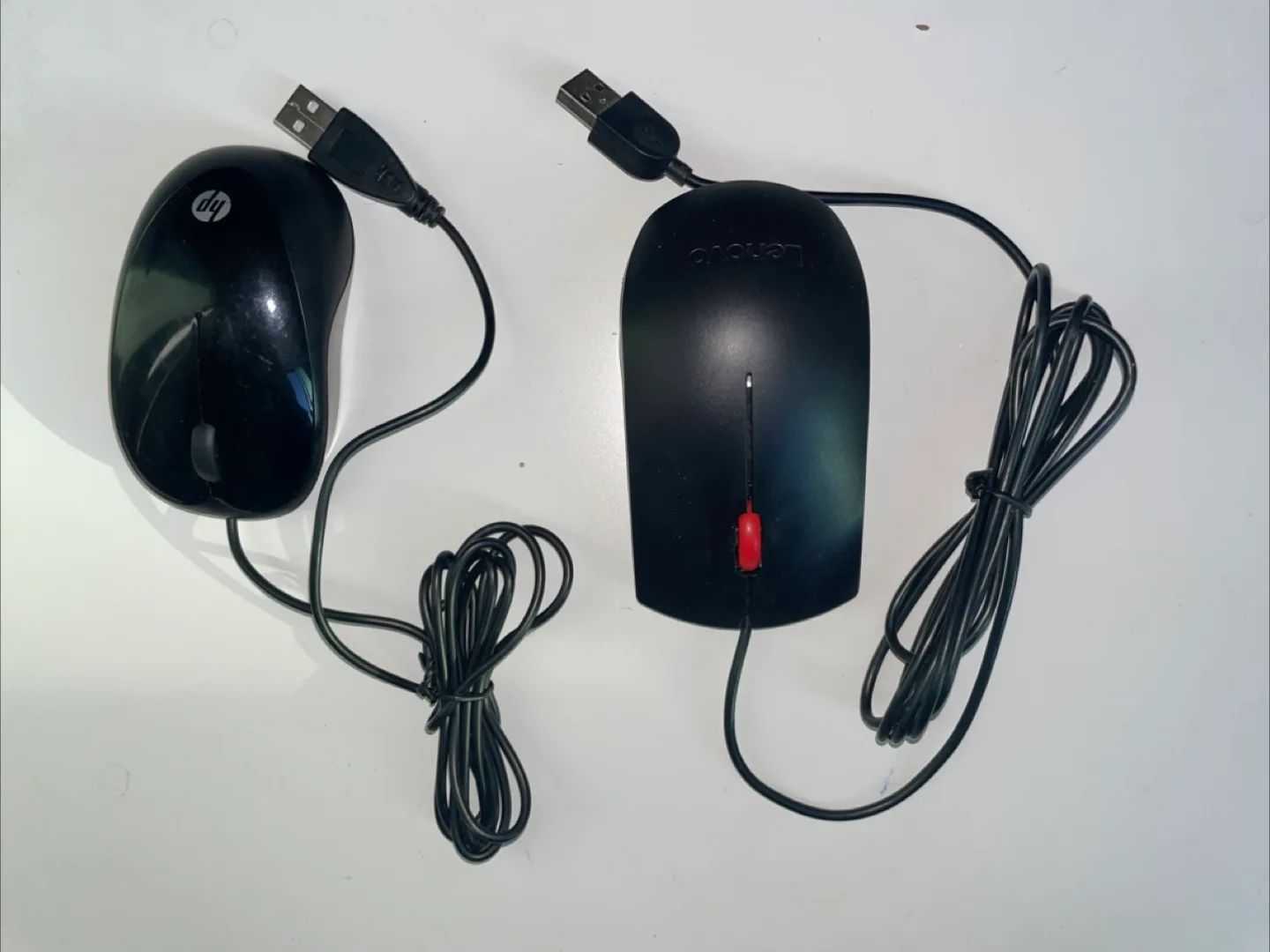 HP and Lenovo wired computer mice thumbnail
