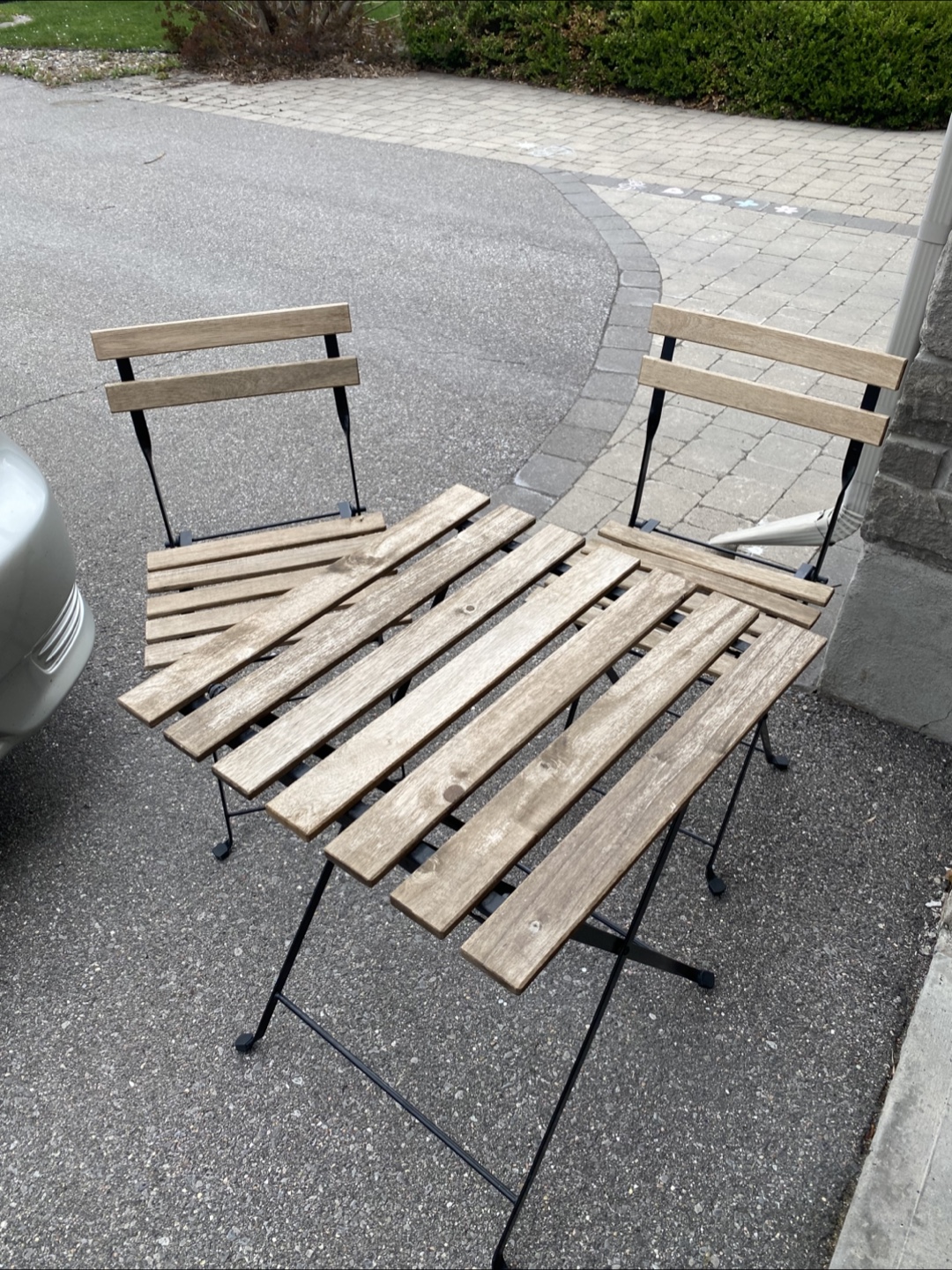 Patio bistro set table with two chairs - photo 4