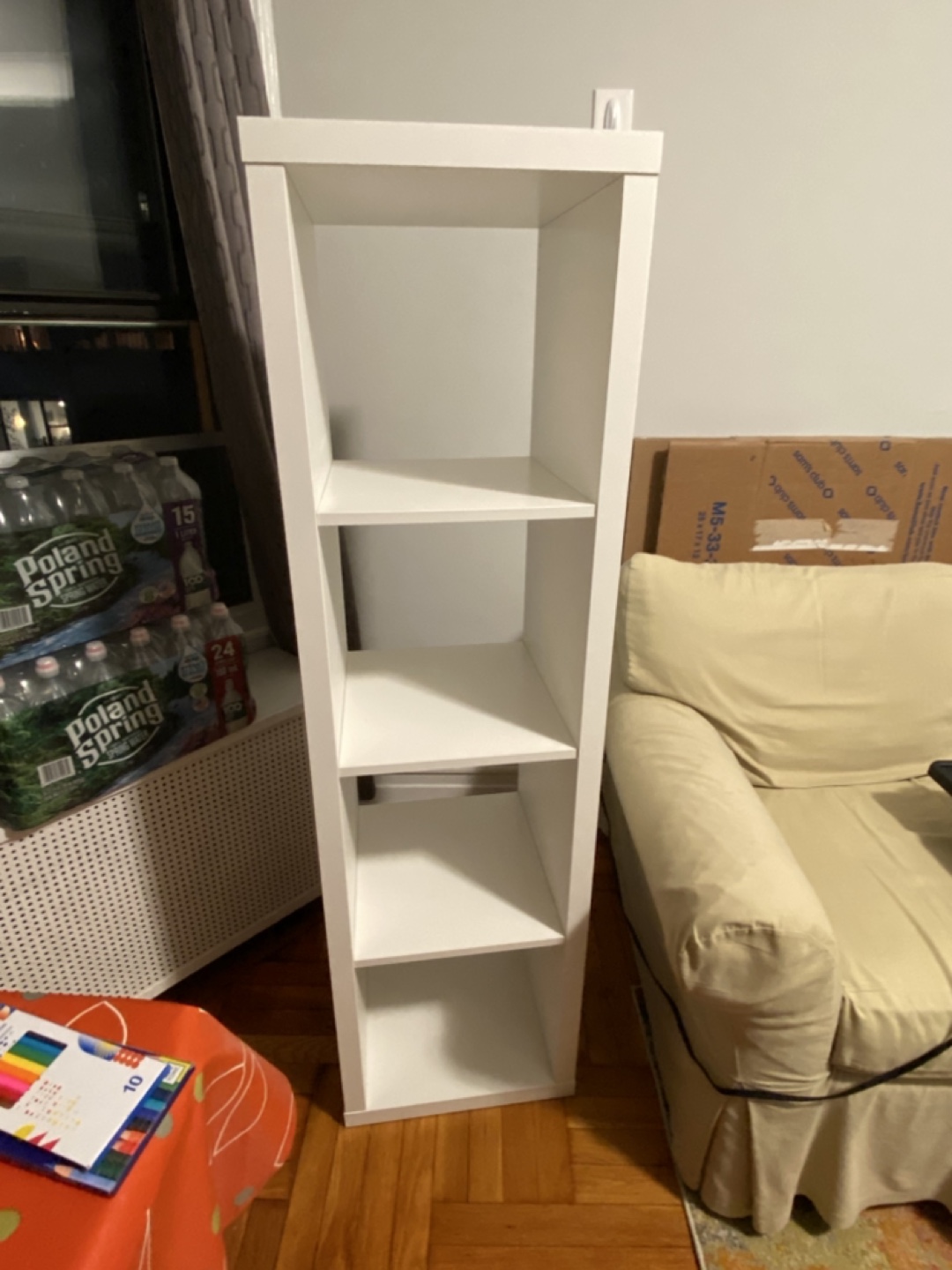 White 4-Shelf Storage Unit - photo 2