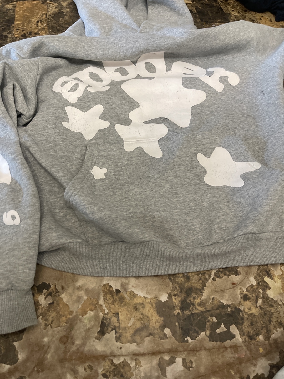 Grey spider hoodie