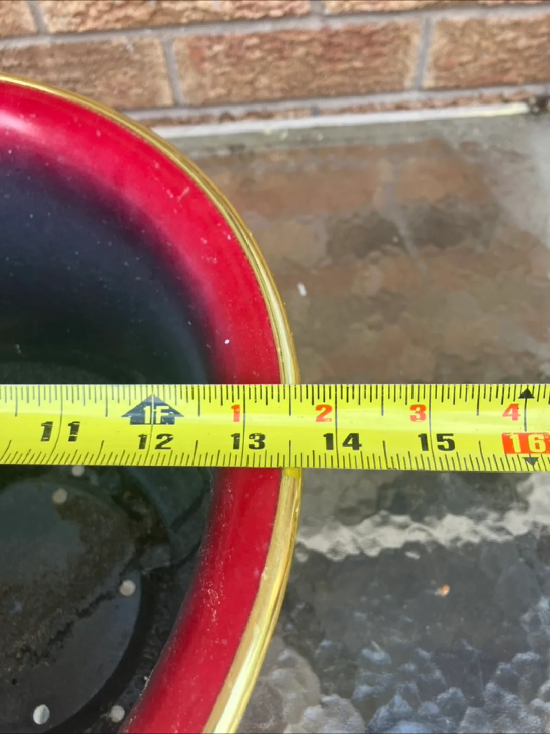 Three Vintage Planters: Brass, Red & Black image indicator(4)