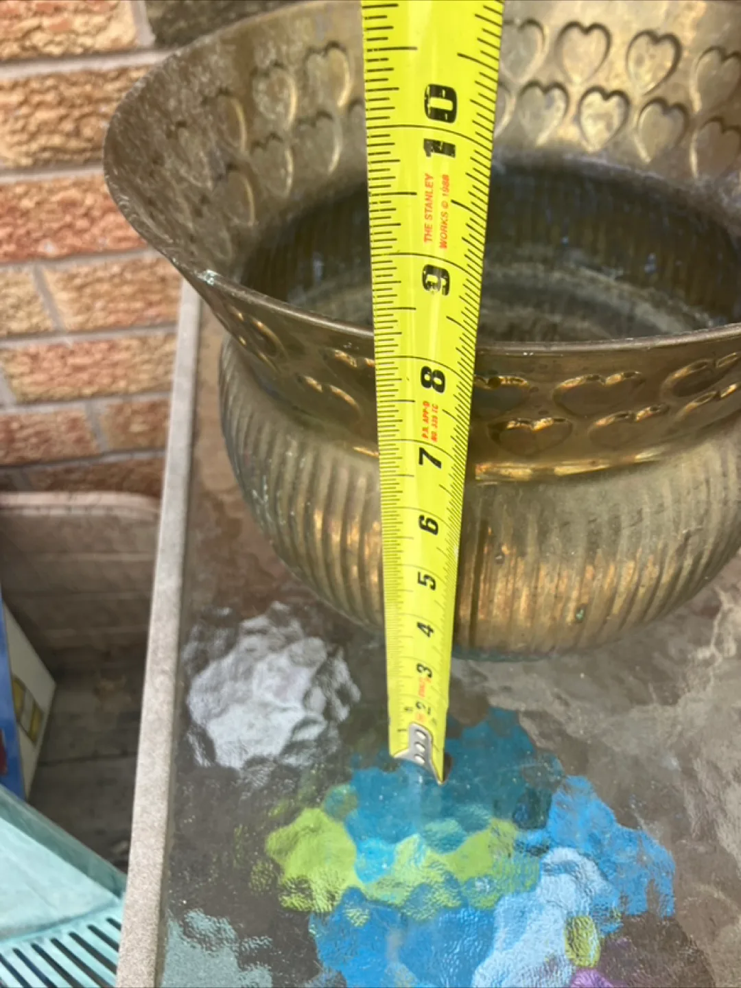 Three Vintage Planters: Brass, Red & Black image indicator(5)