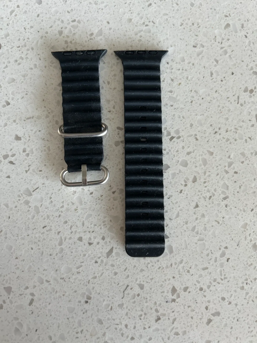 Apple Watch Sport Band - Black and Navy. 🏒 thumbnail