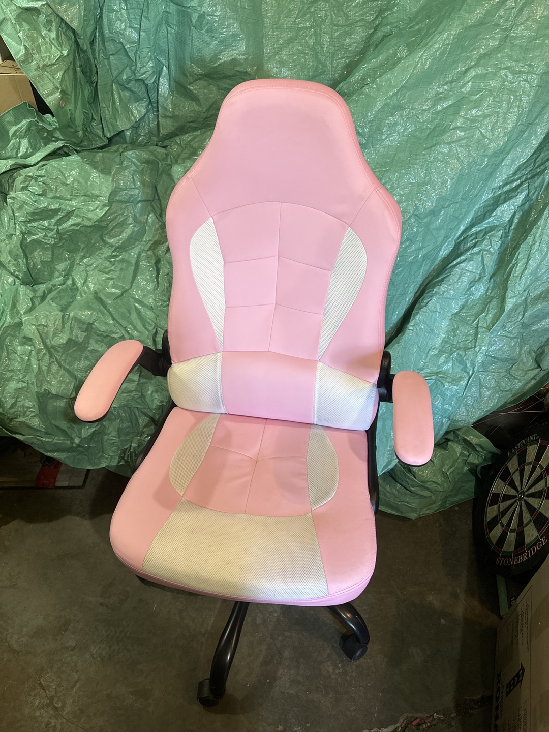 Pink and White Gaming Chair