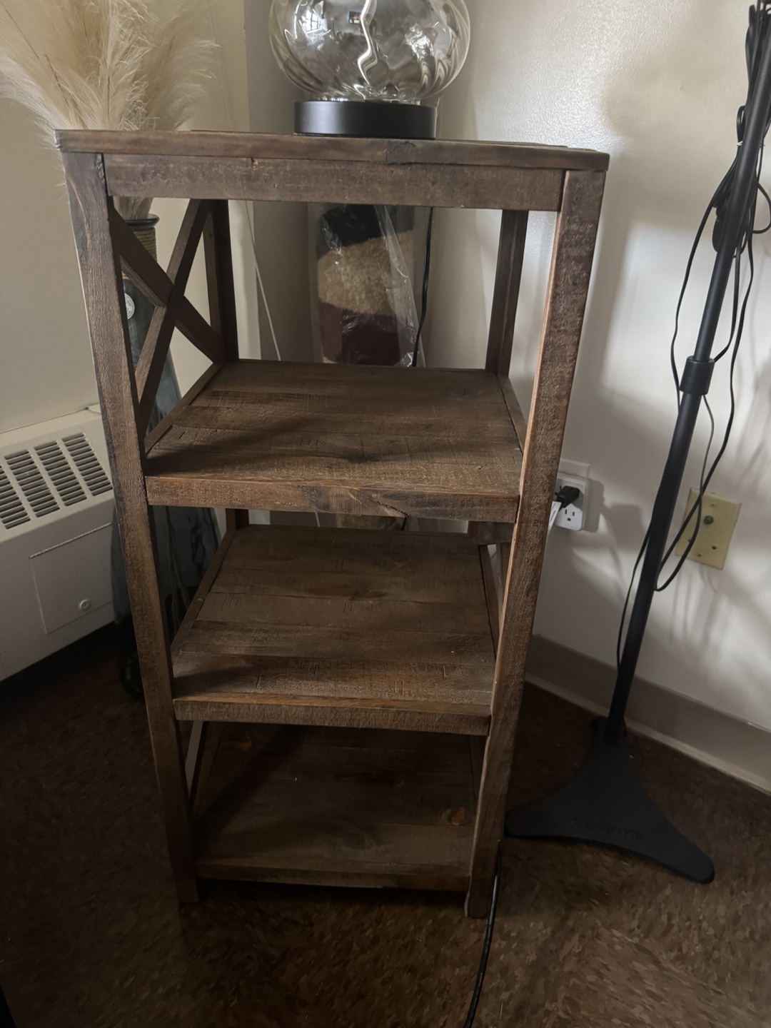 Rustic 3-Tier Wooden Shelf