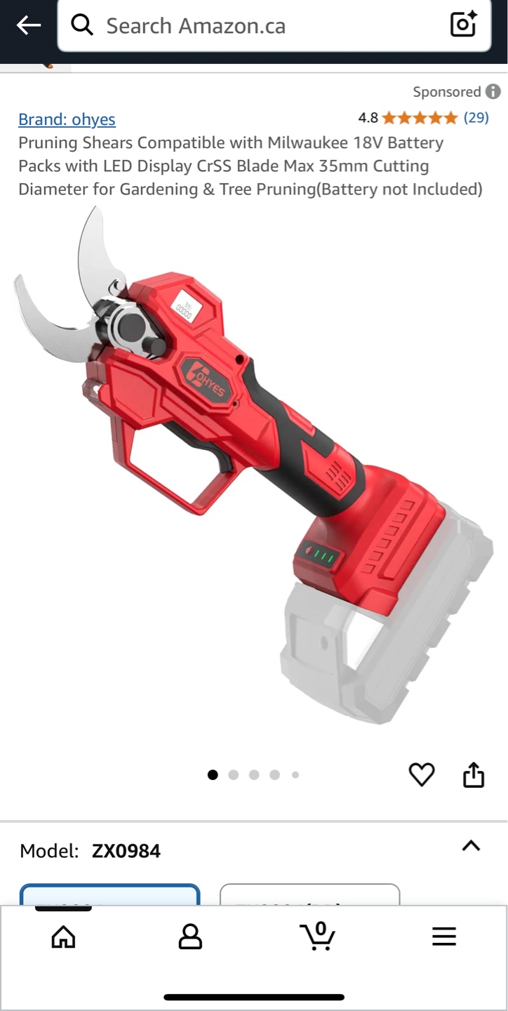 OHYES Cordless Pruning Shear ZX0984