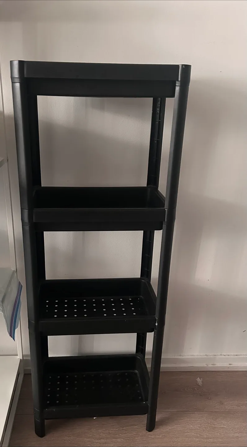 IKEA Black 4-Tier Storage Rack thumbnail