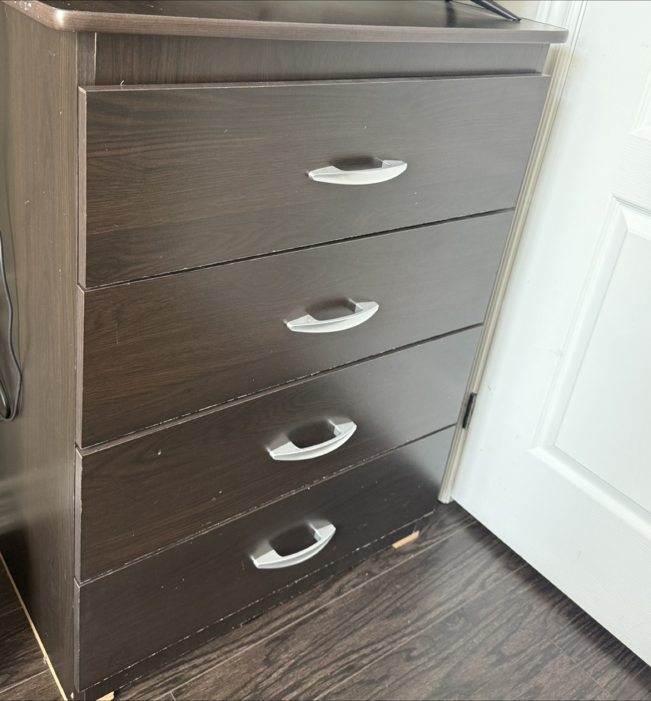Dark Brown Four-Drawer Chest