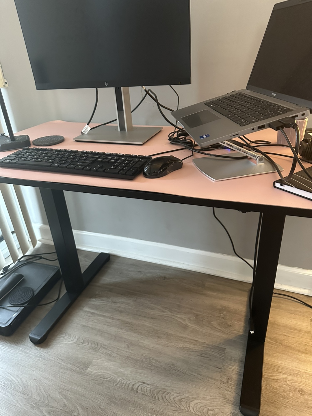 Standing Desk with free headphone stand and mug holder