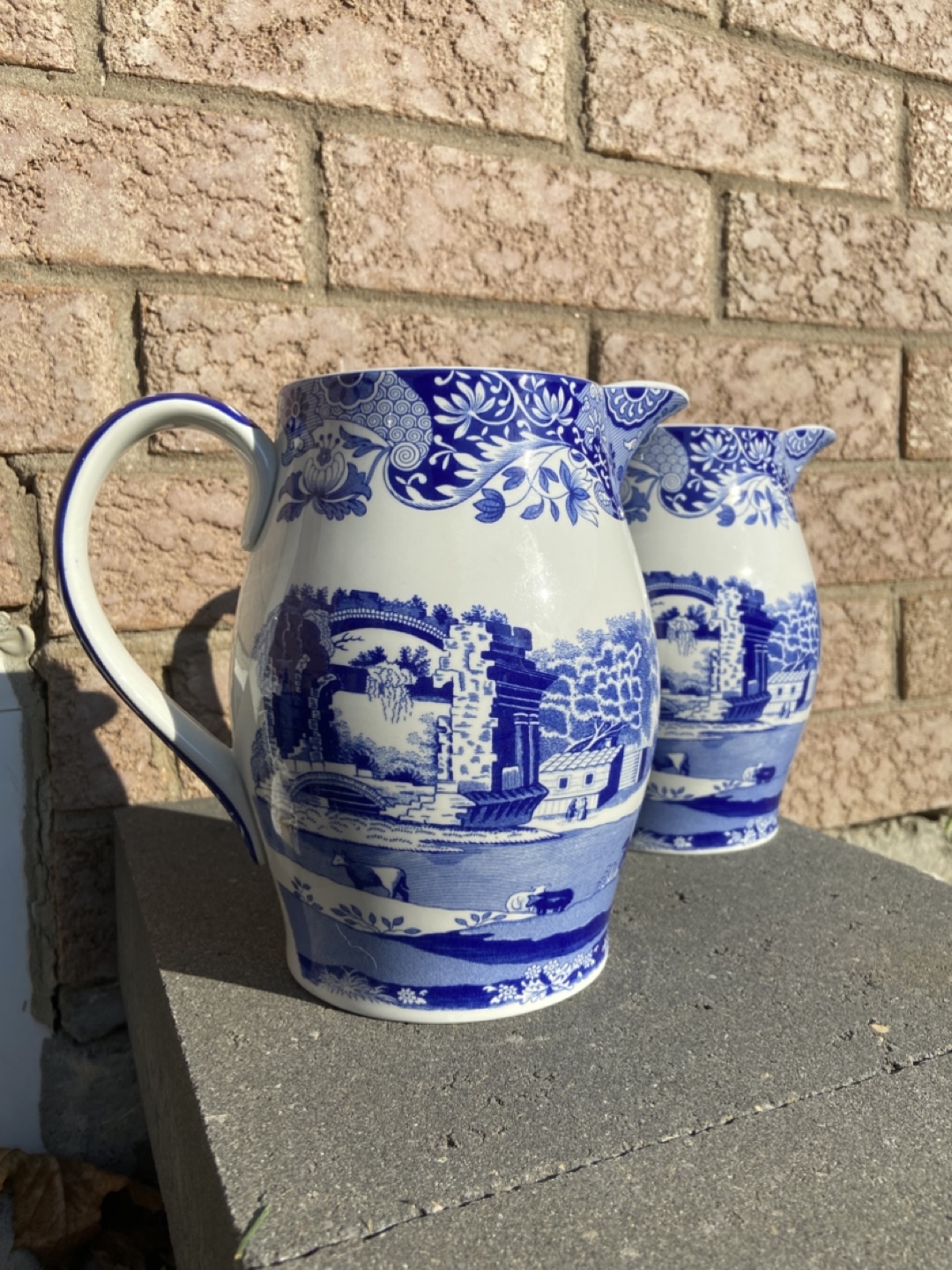 Spode Blue Italian Pitchers - TWO AVAILABLE