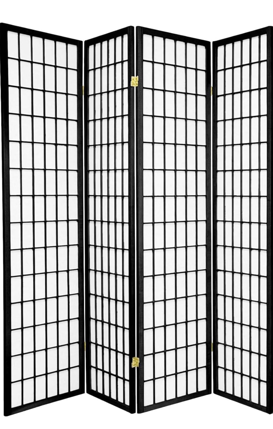 Black and white 4-Panel Room Divider