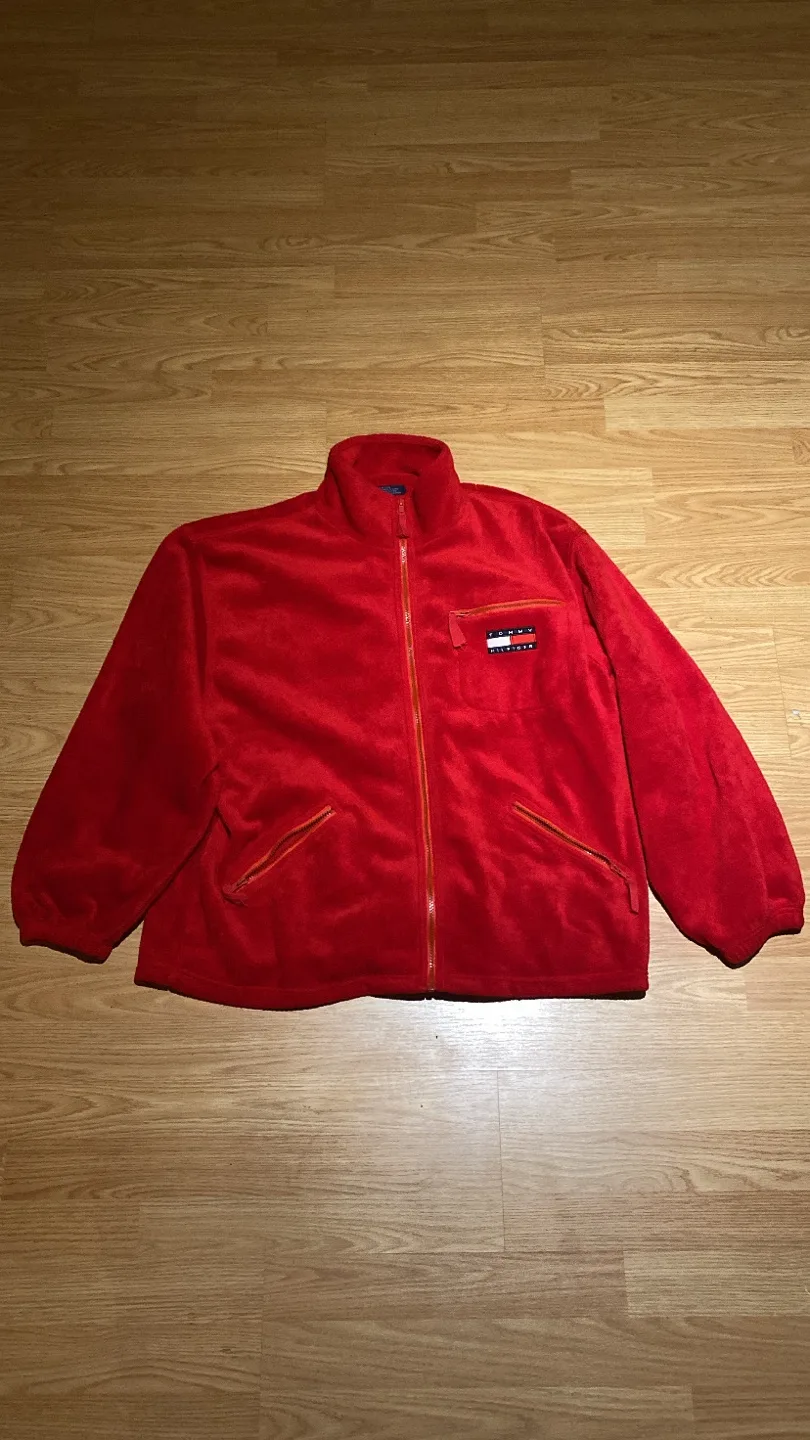 Vintage Tommy Hilfiger Red Fleece Jacket thumbnail