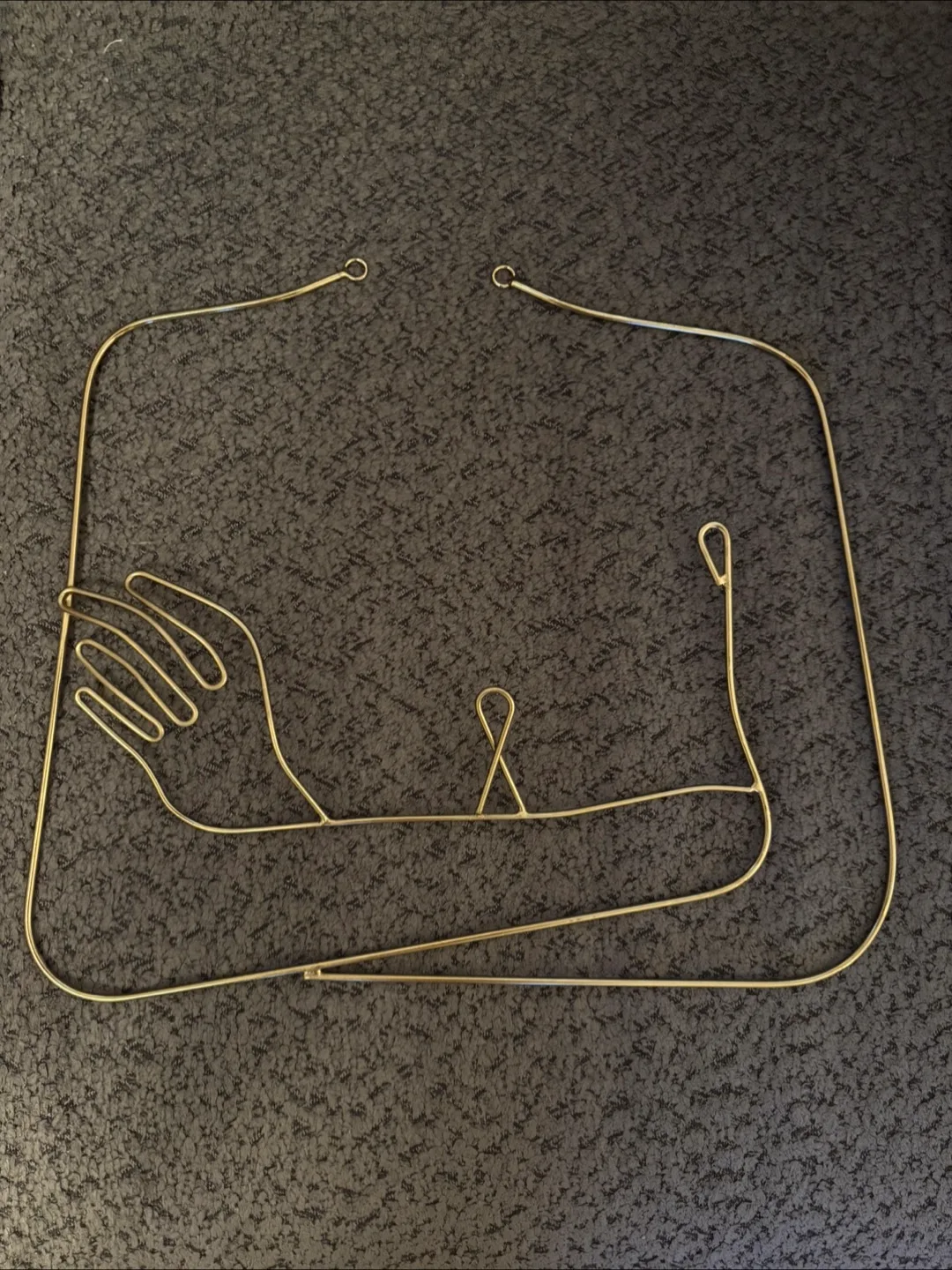 Urban Outfitters Gold Wire Art Sculpture - Abstract Arm Figure thumbnail