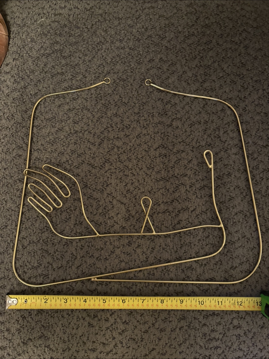 Urban Outfitters Gold Wire Art Sculpture - Abstract Arm Figure - photo 2