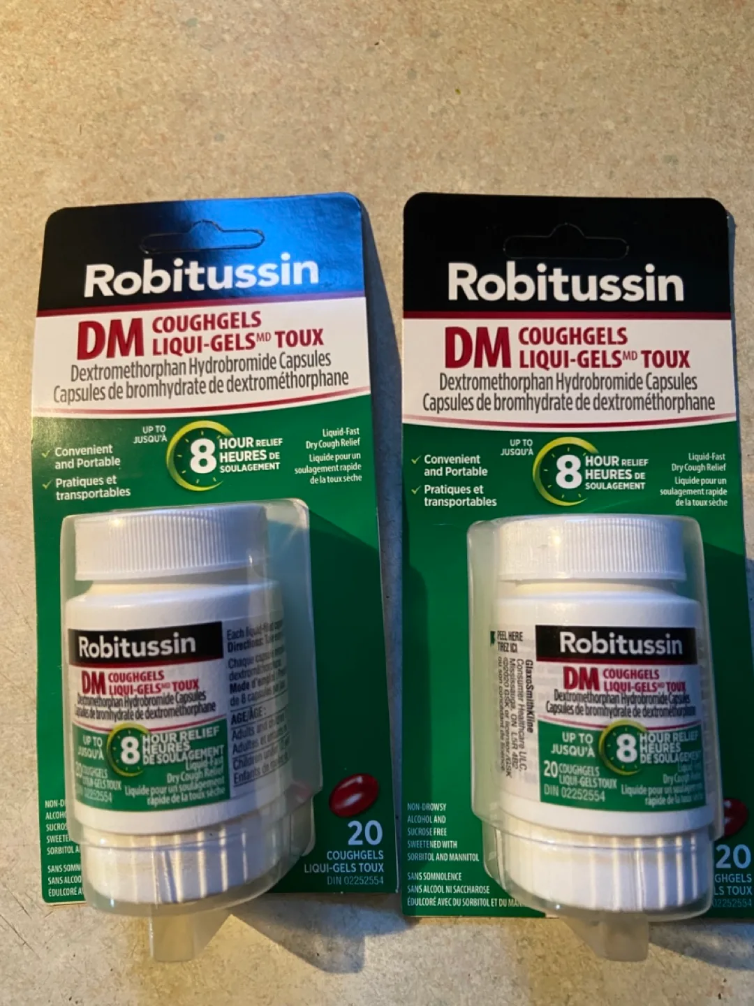 Robitussin DM Coughgels 20 count - 2 packs thumbnail