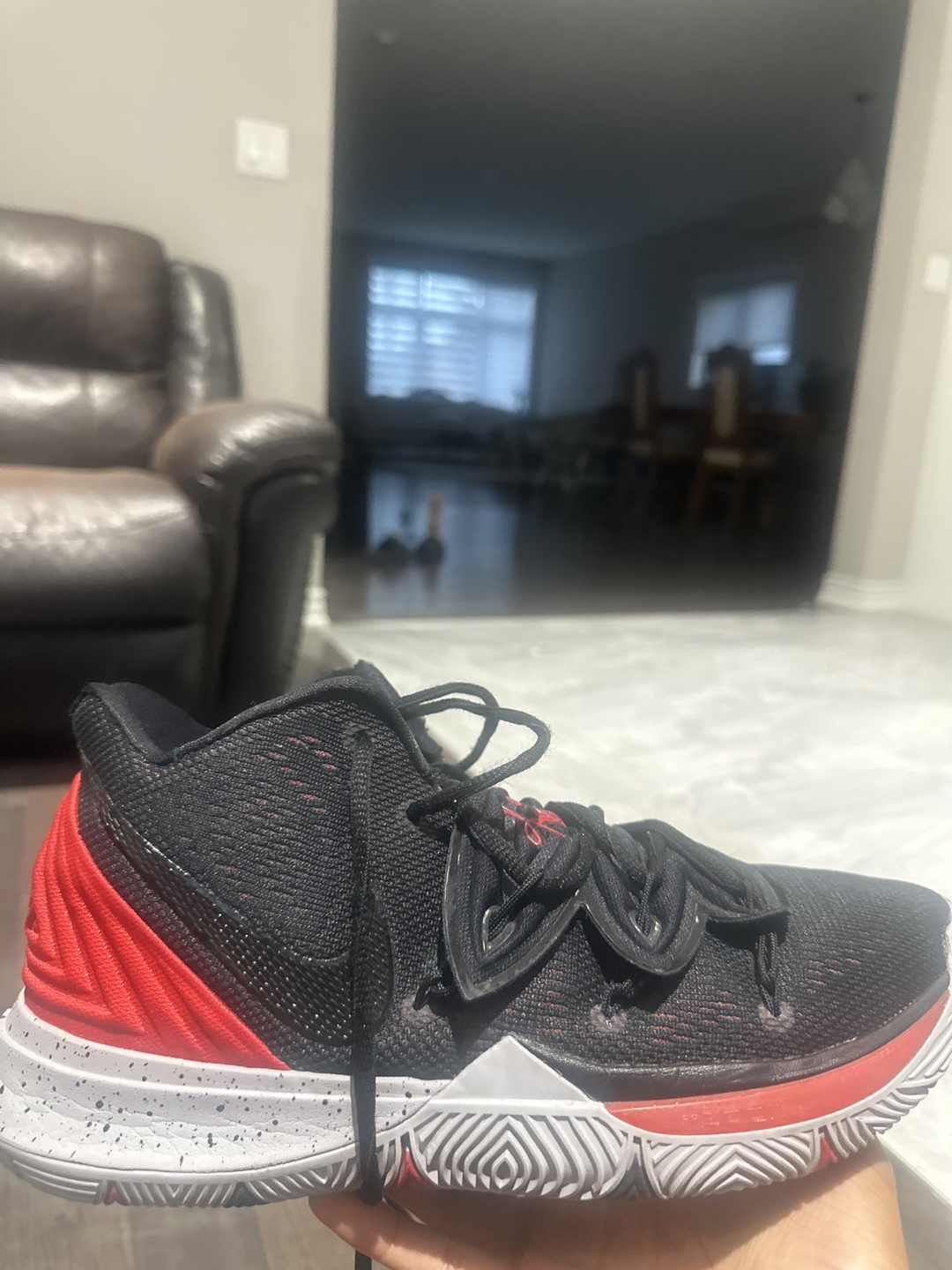 Nike Kyrie 5 Black Red Basketball Shoes - photo 2