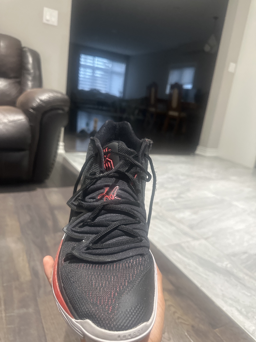 Nike Kyrie 5 Black Red Basketball Shoes - photo 5