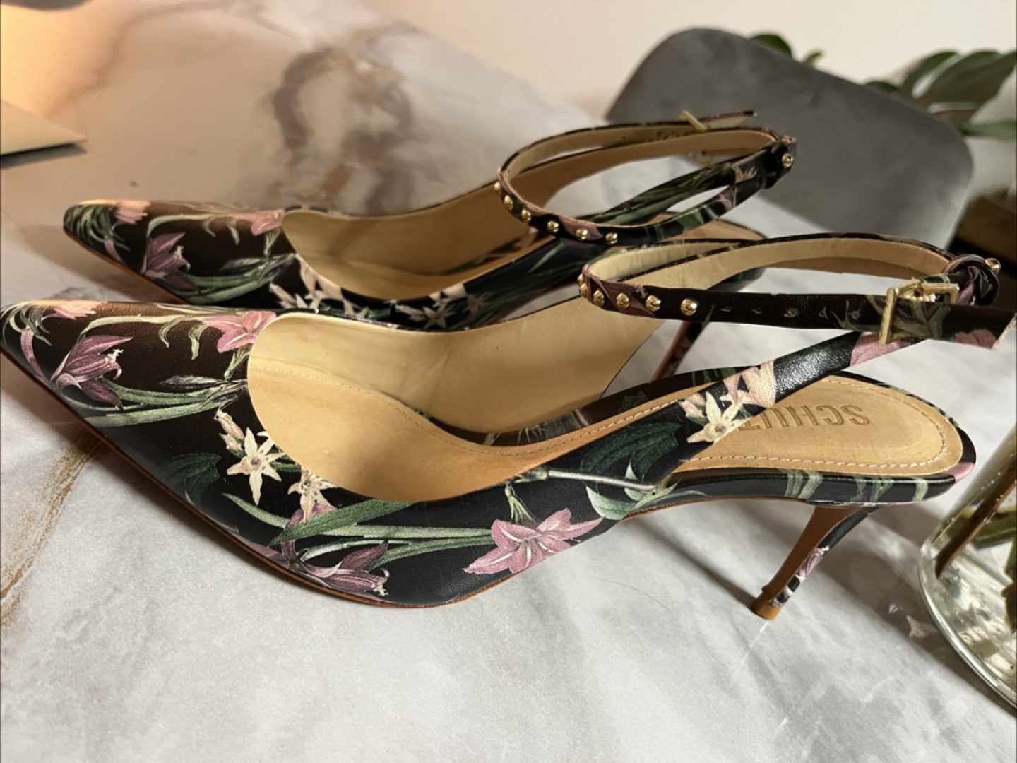 Schutz Floral Slingback Heels - photo 2