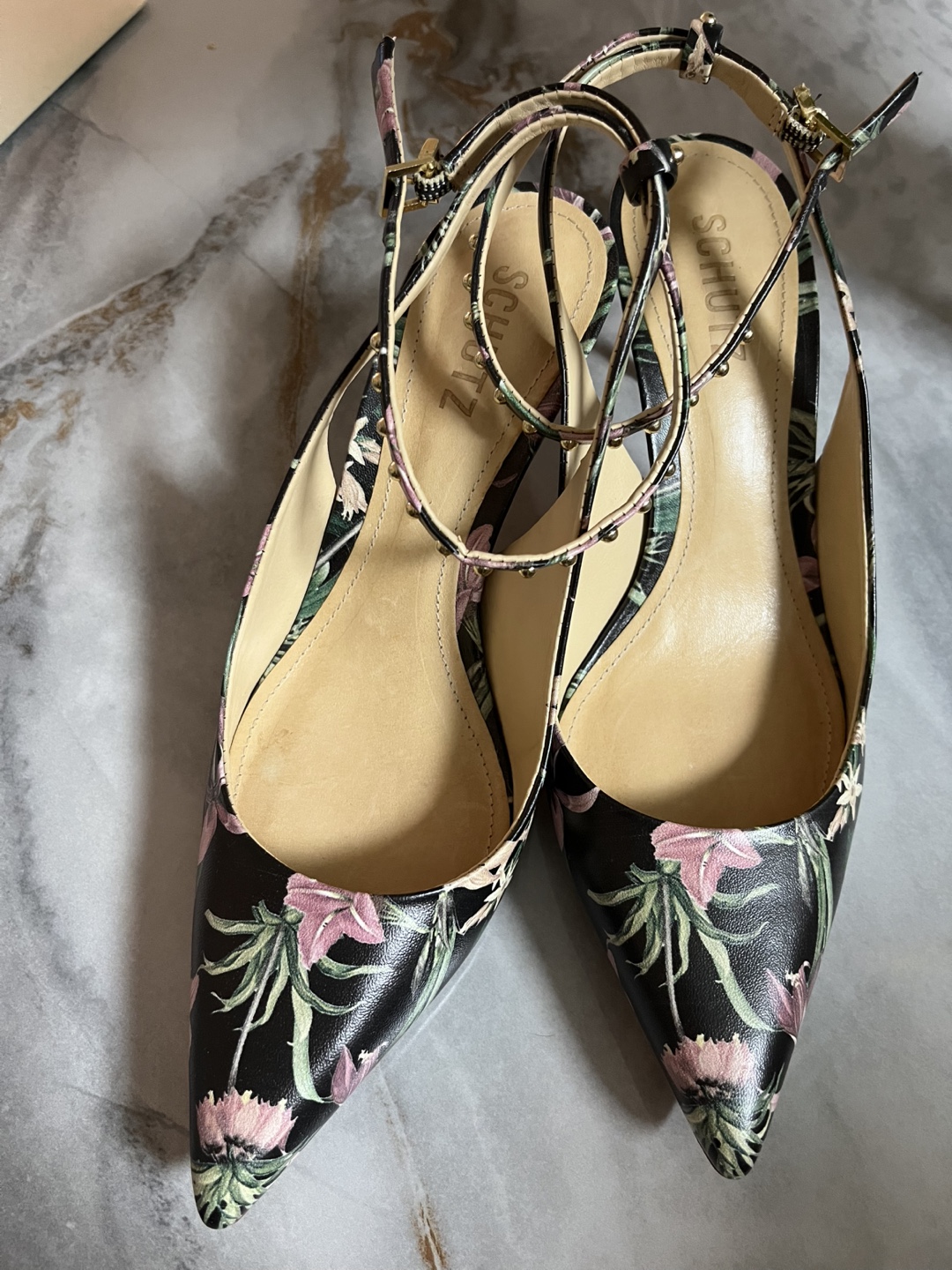 Schutz Floral Slingback Heels - photo 3