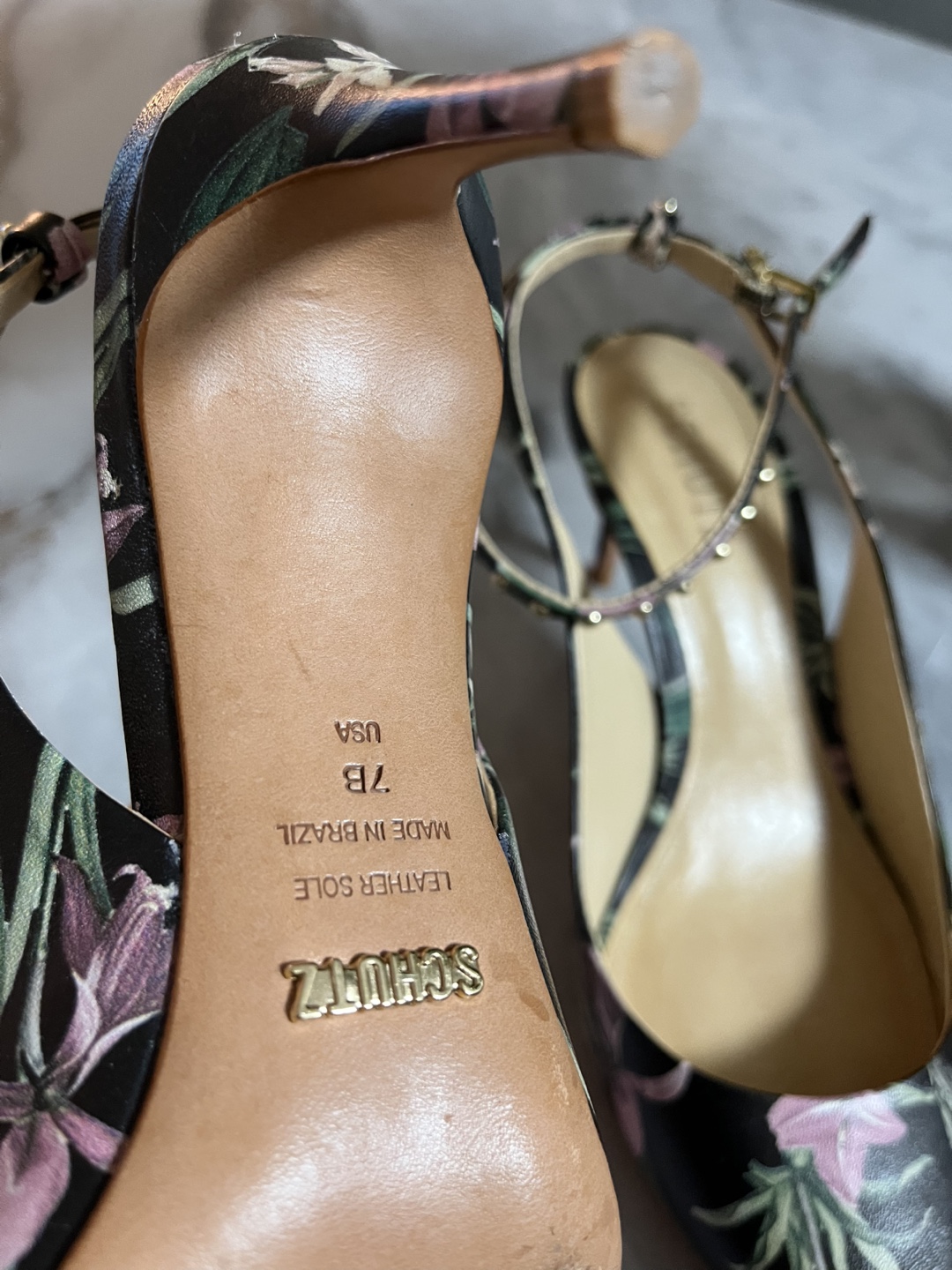 Schutz Floral Slingback Heels - photo 4