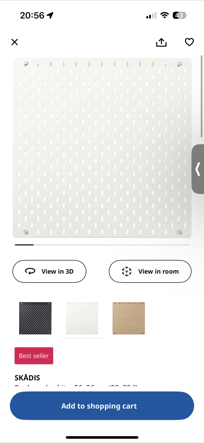 IKEA SKADIS Pegboard Organiser Set - photo 2