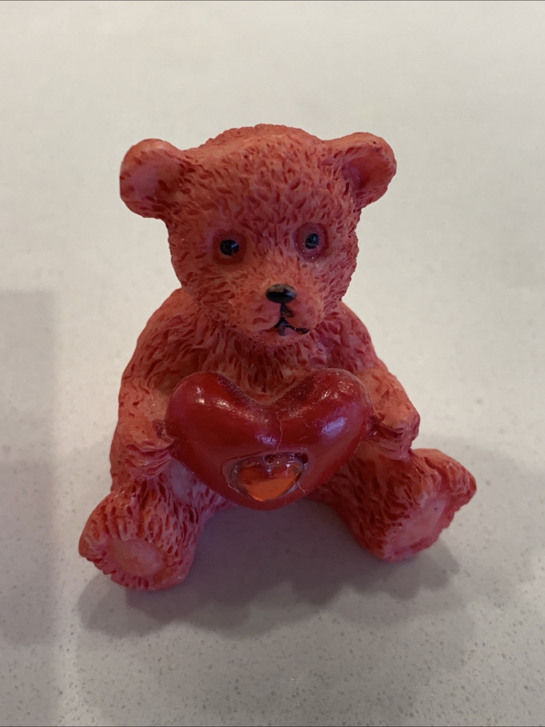Adorable Red Teddy Bear Figurine with Heart - photo 4