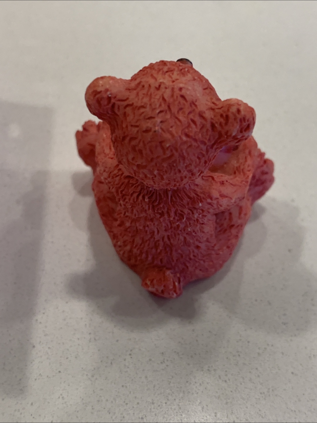 Adorable Red Teddy Bear Figurine with Heart - photo 3