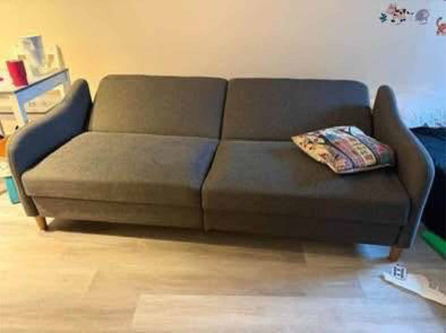 Sofa Bed - Grey Fabric - photo 2