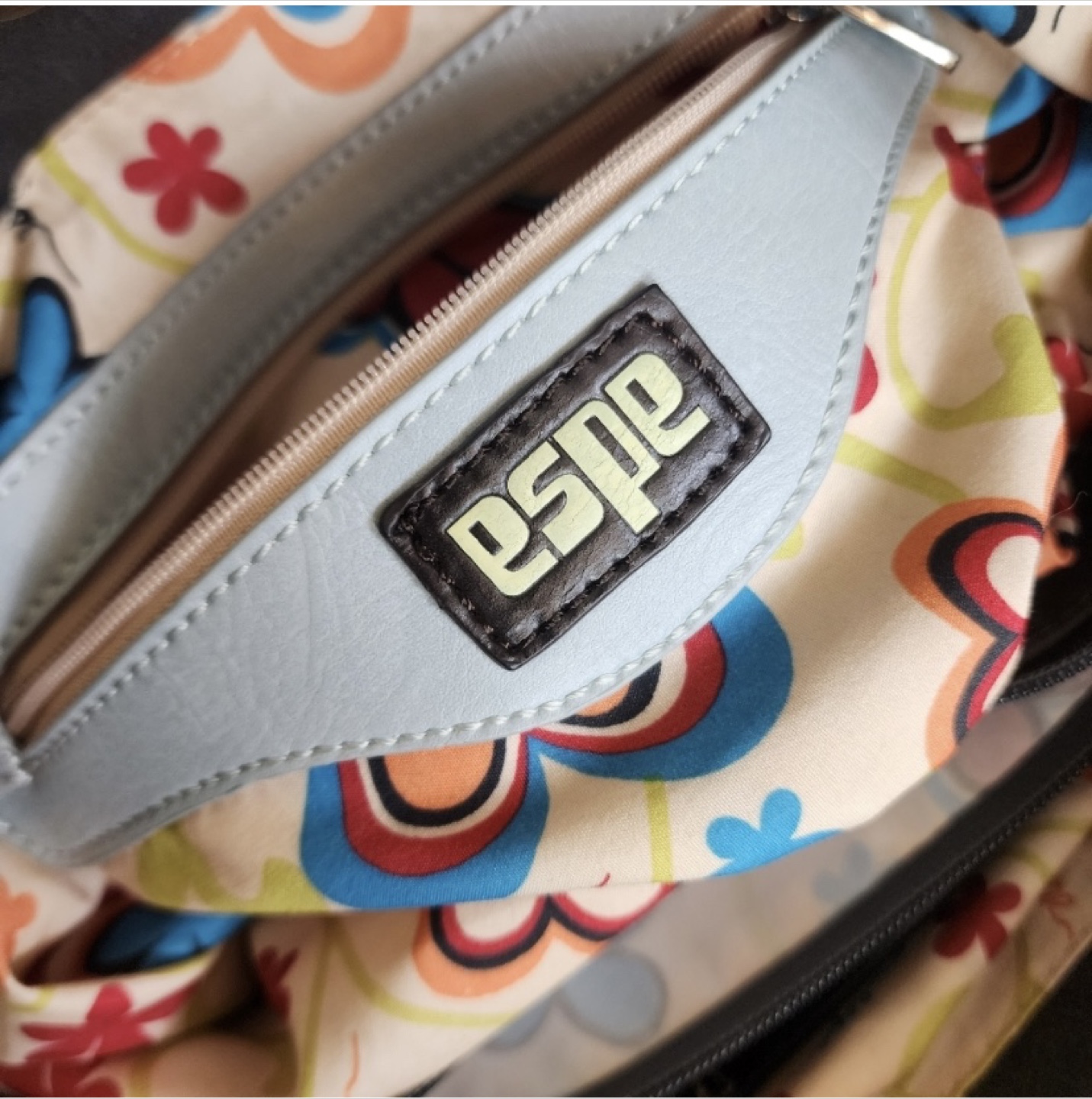 ESPE Light Blue Tote Bag with Rose Detail - photo 5