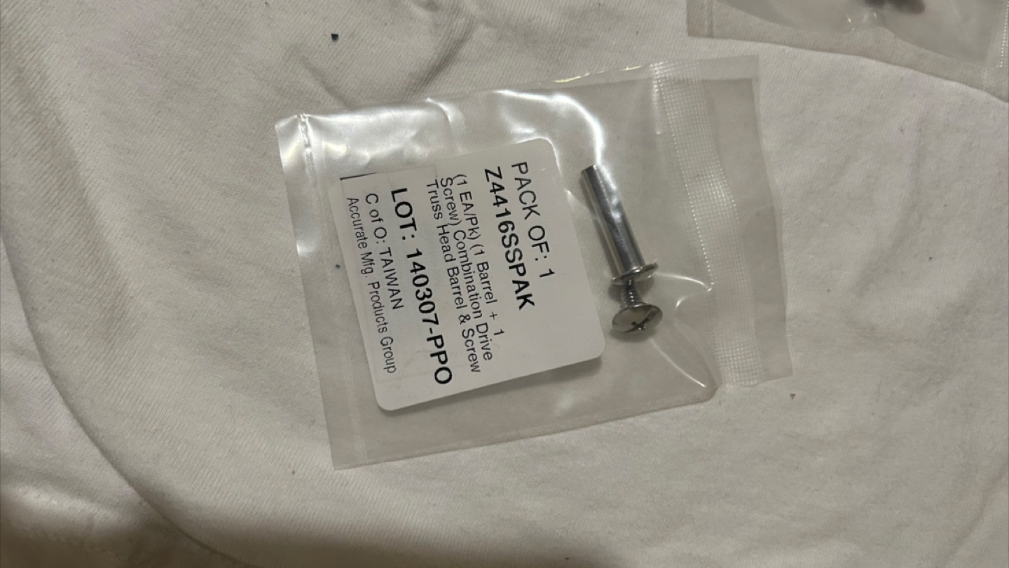 McMaster-Carr Barrel and Truss Head Screws