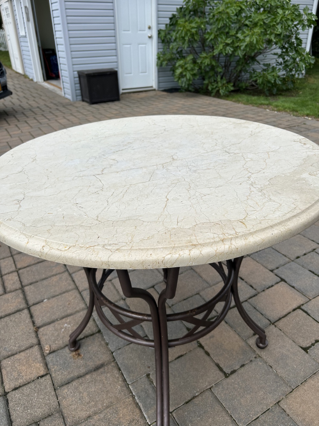 Round Marble Outdoor Table