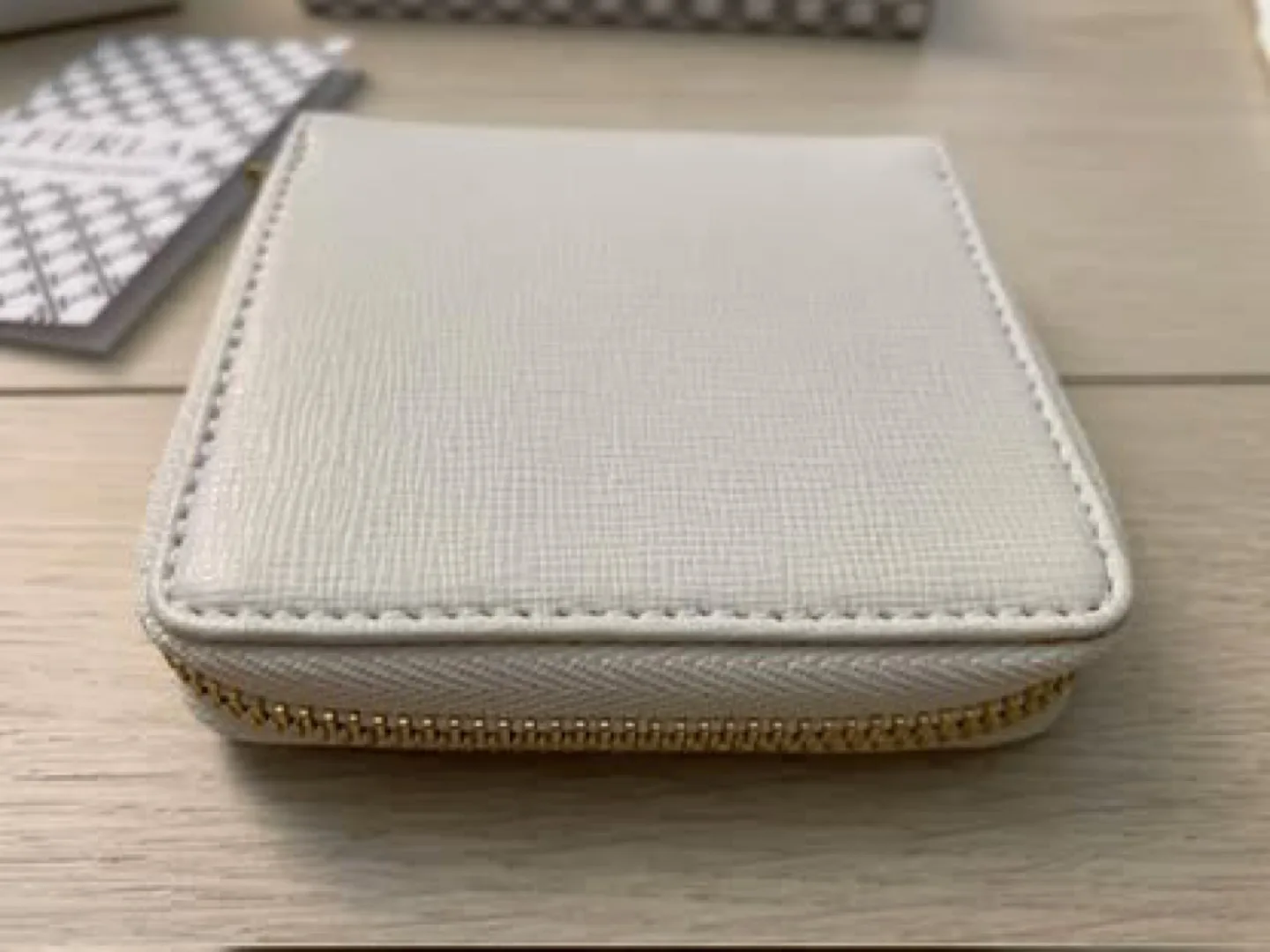 Furla off-white leather zip-around wallet image indicator(3)