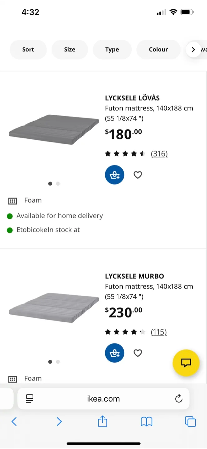 IKEA LYCKSELE Futon Mattress 140x188 cm image indicator(3)