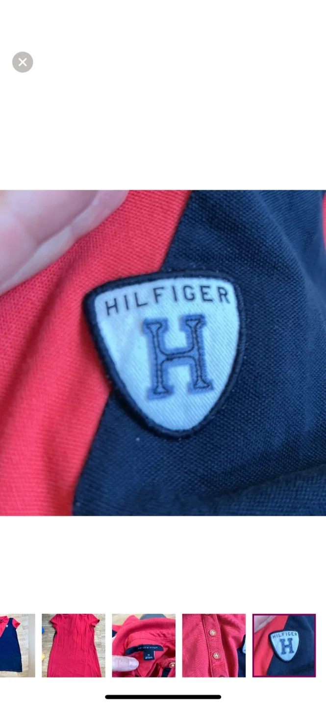 Tommy Hilfiger Red and Blue Polo Dress - Size M image indicator(5)