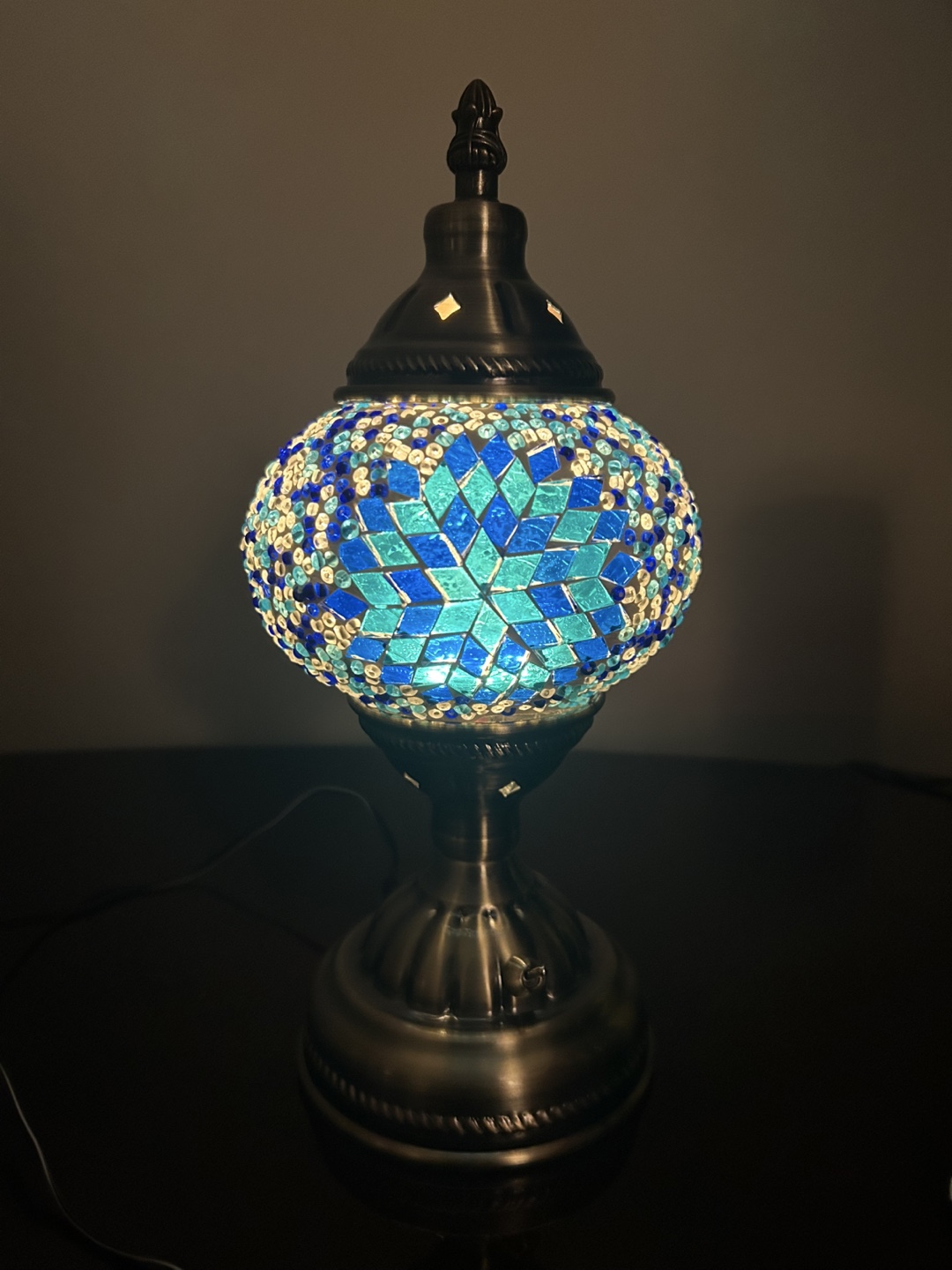 Beautiful Turkish Mosaic Glass Table Lamp - photo 2