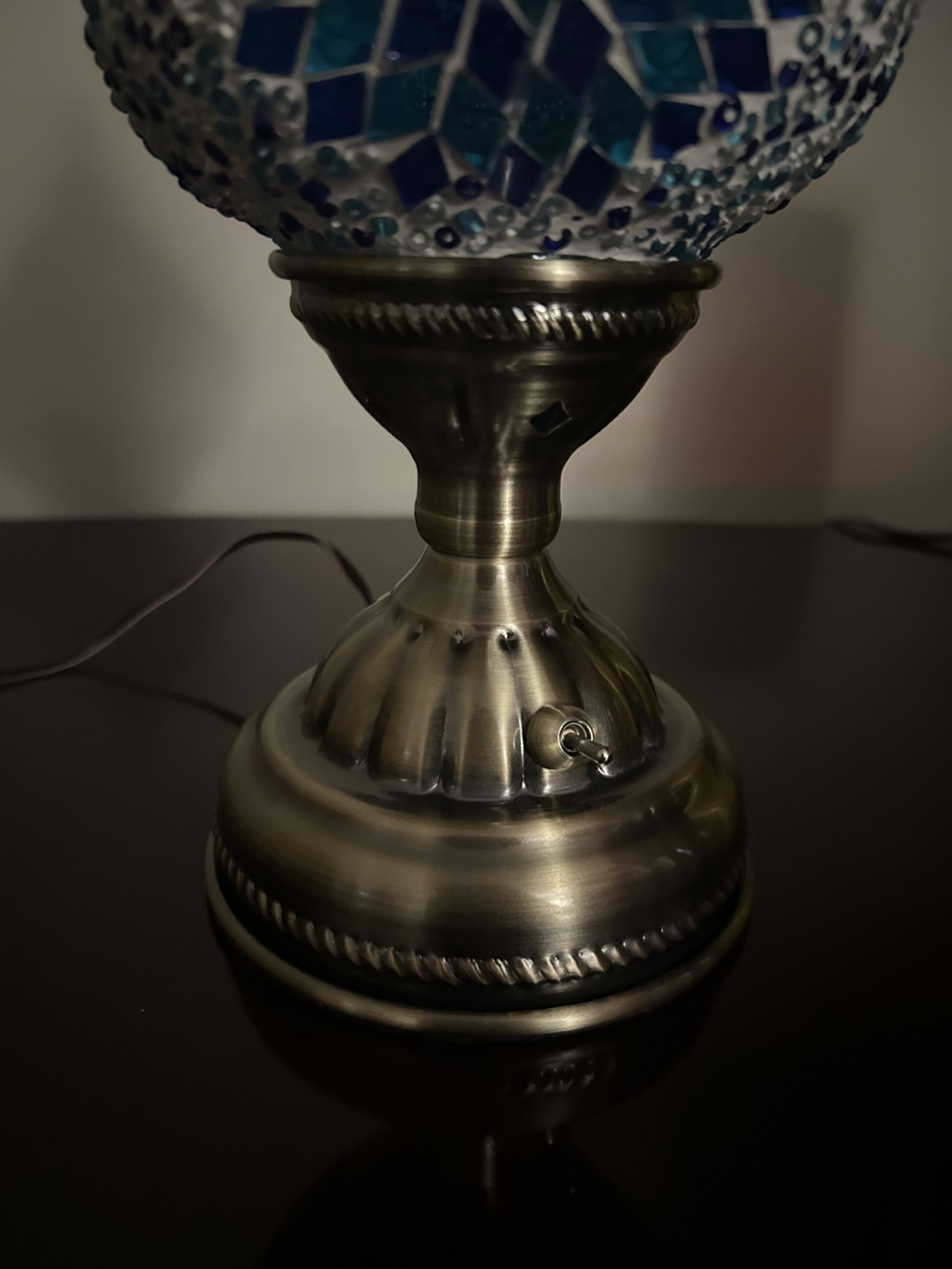 Beautiful Turkish Mosaic Glass Table Lamp - photo 4