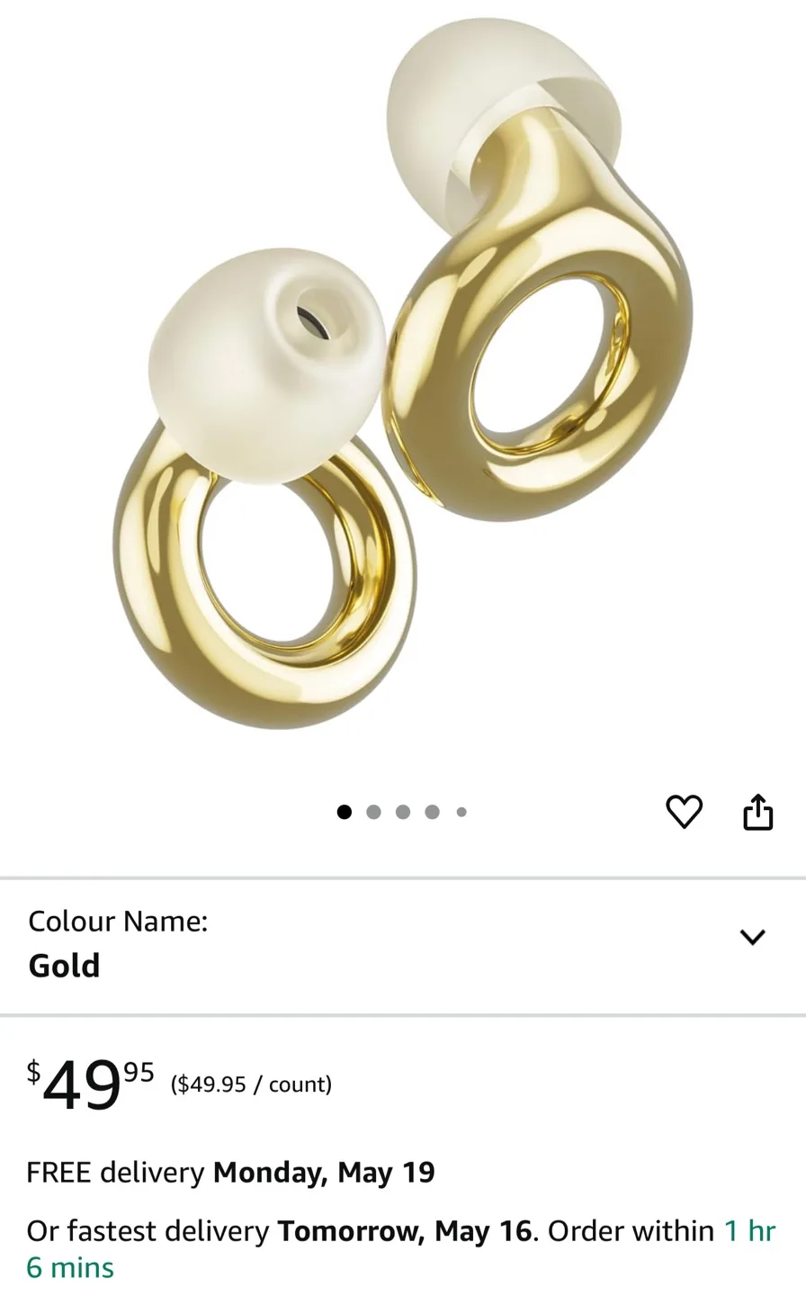 Loop Experience 2 Earplugs - Gold thumbnail
