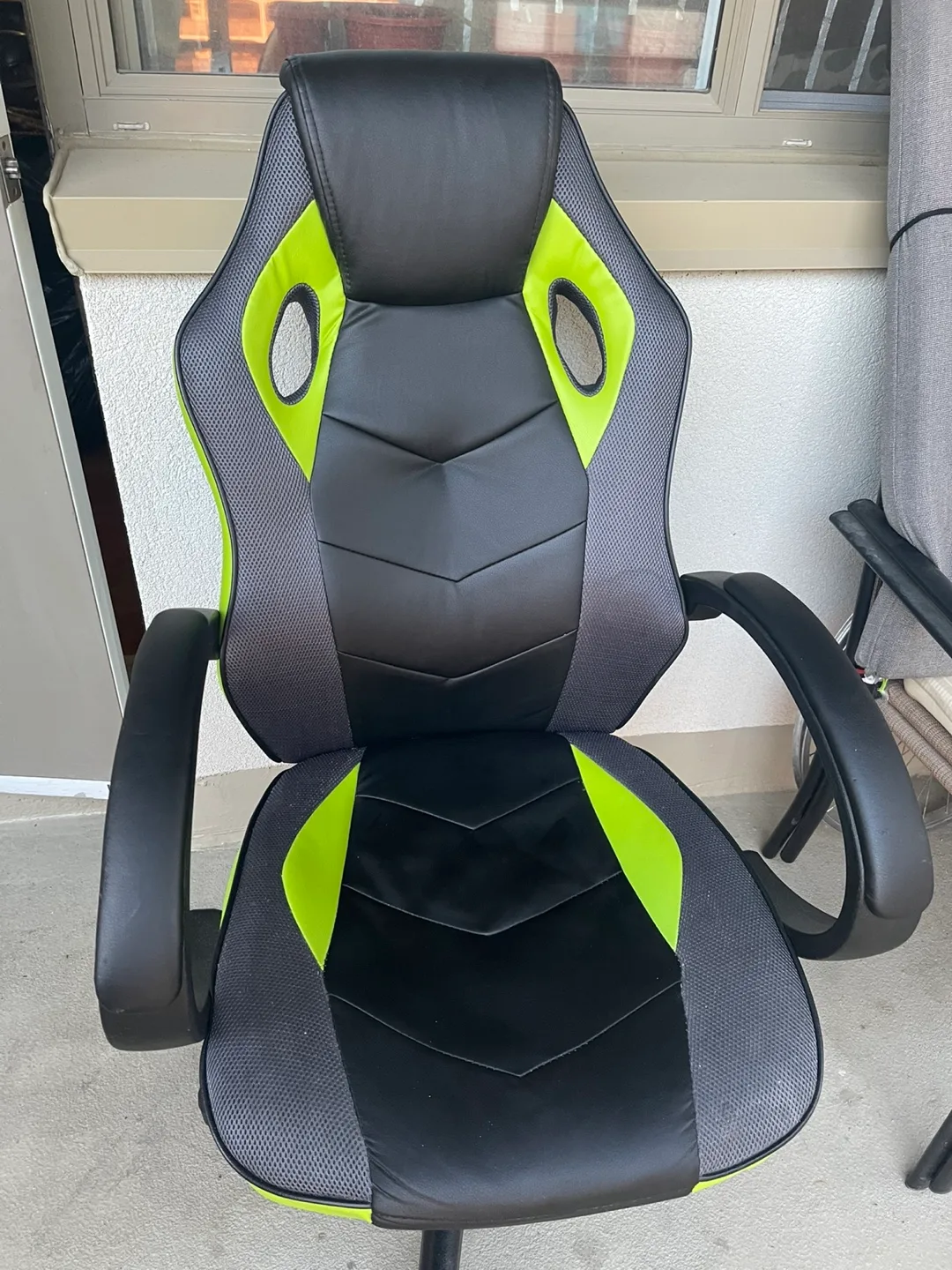 Gaming Chair - Black and Lime Green thumbnail