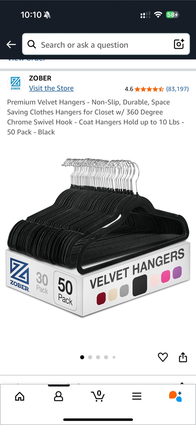About 40 Pack Black Velvet Hangers