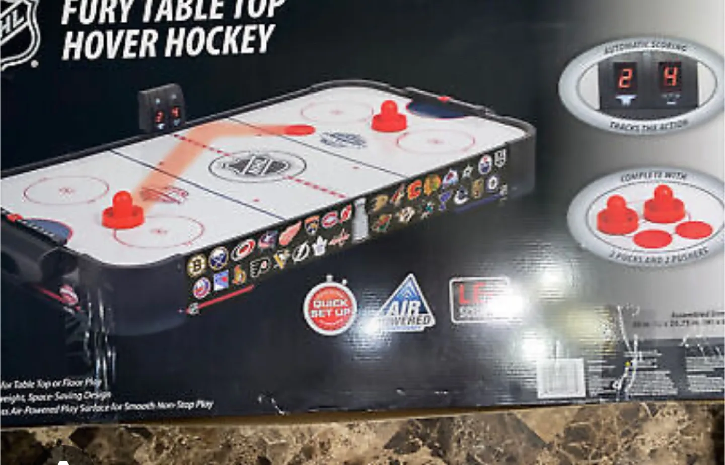 Brand New NHL Fury Air Powered Tabletop Hockey Game image indicator(7)