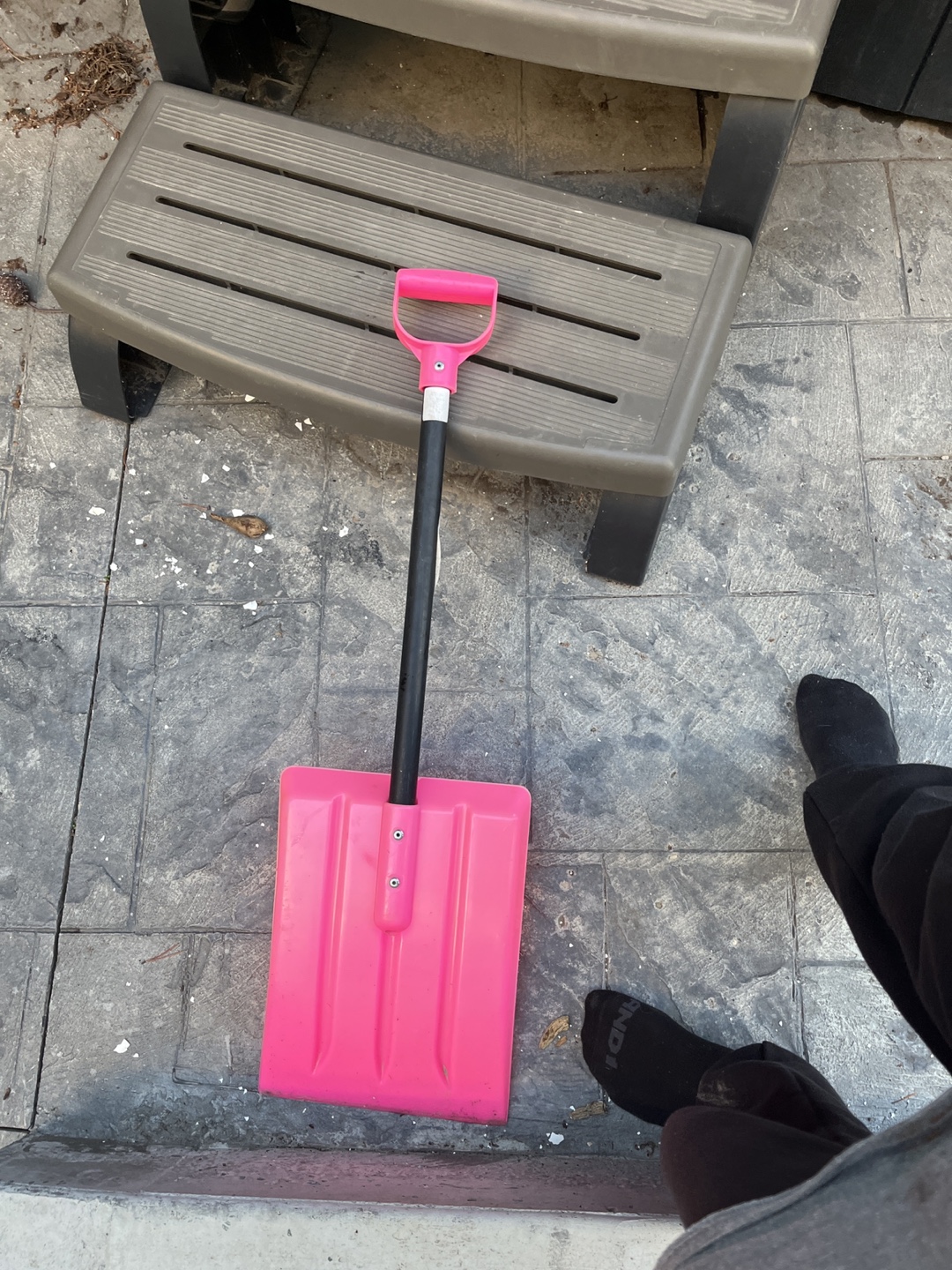 Pink Plastic Snow Shovel