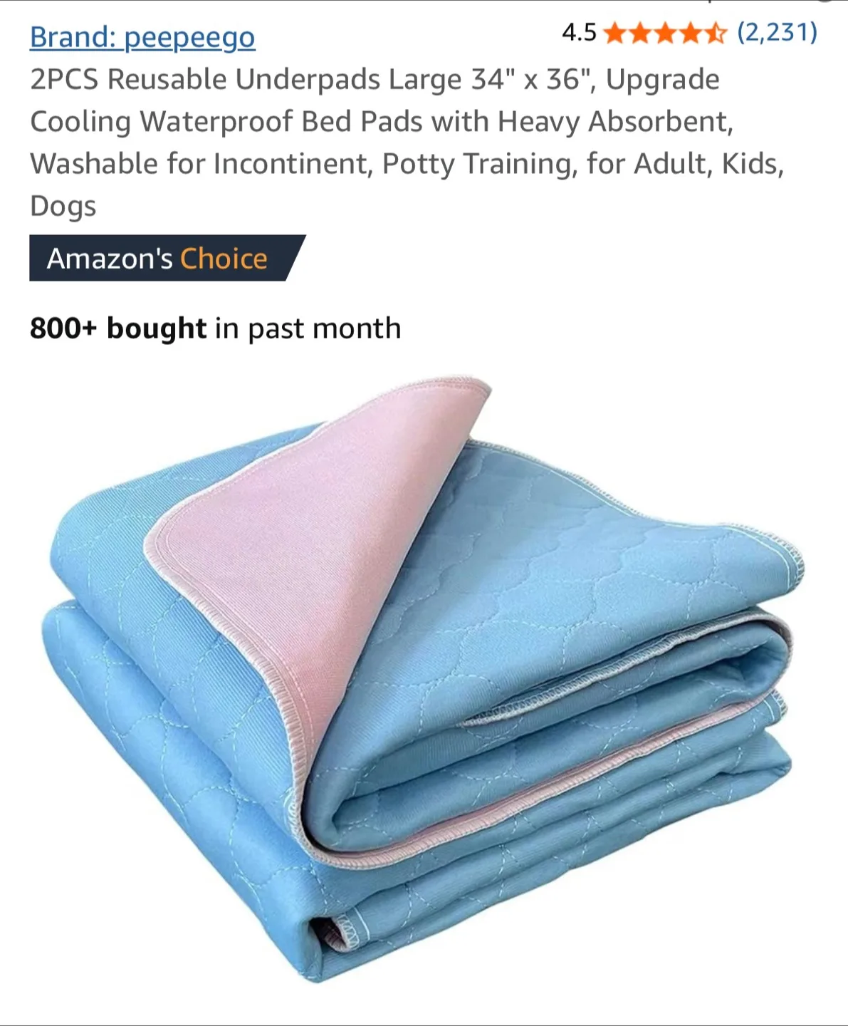 2 Peepeego Reusable Waterproof Underpads image indicator(2)