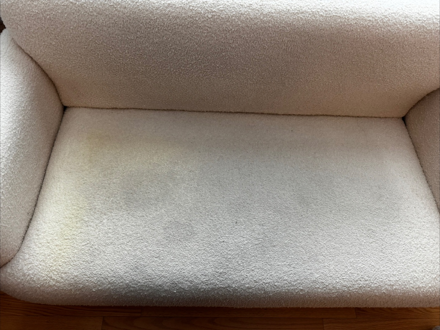 Cream-Colored Bouclé Sofa - photo 2