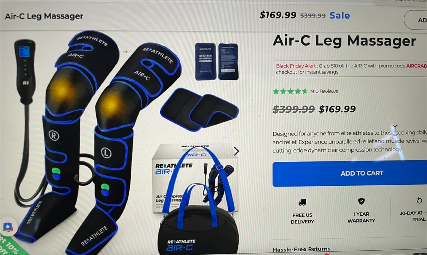 ReAthlete Air-C Leg Massager image indicator(6)