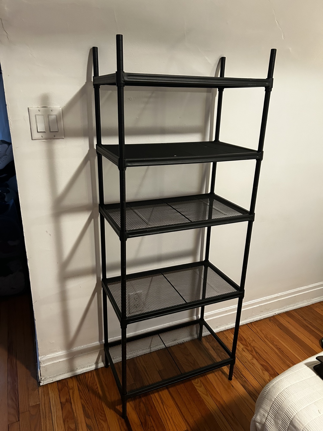 Black Metal 5-Tier Shelving Unit