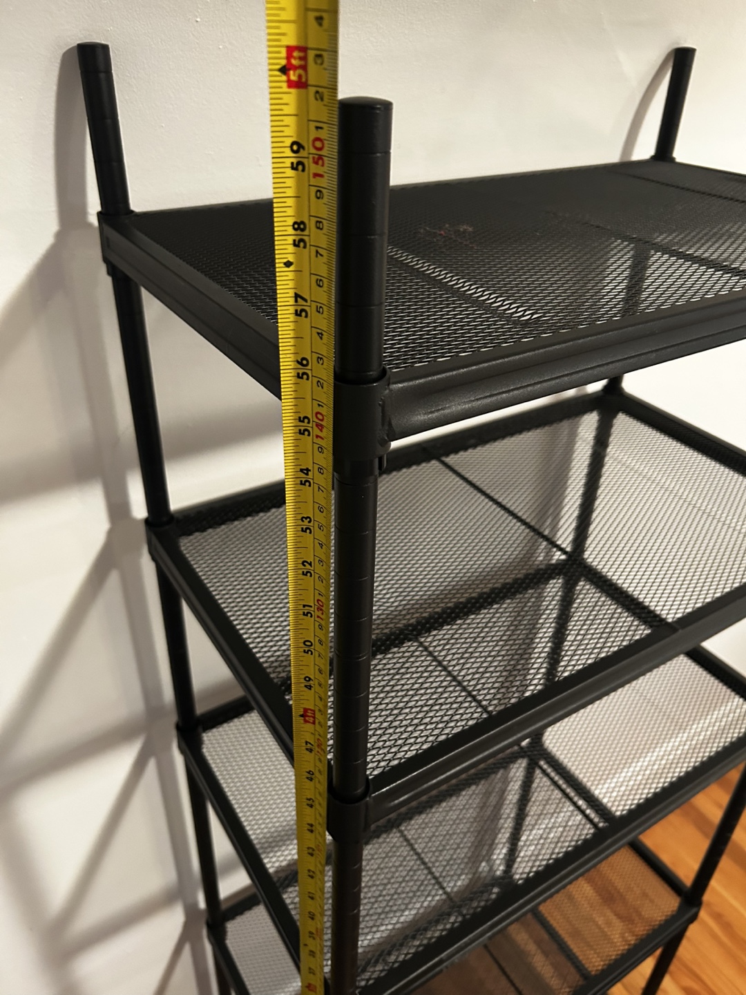Black Metal 5-Tier Shelving Unit - photo 5